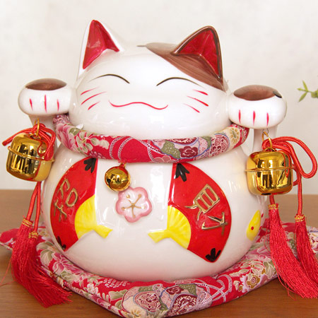 日本招财猫陶瓷储钱罐