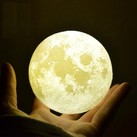 创意3D打印月球灯